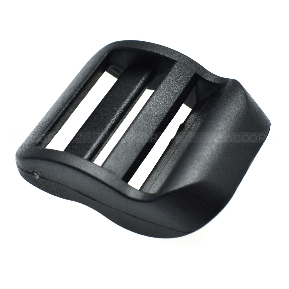 1pcs/pack Pack 1" Plastic Ladder Lock Slider Buckle Adjustable Black for Backpack Straps