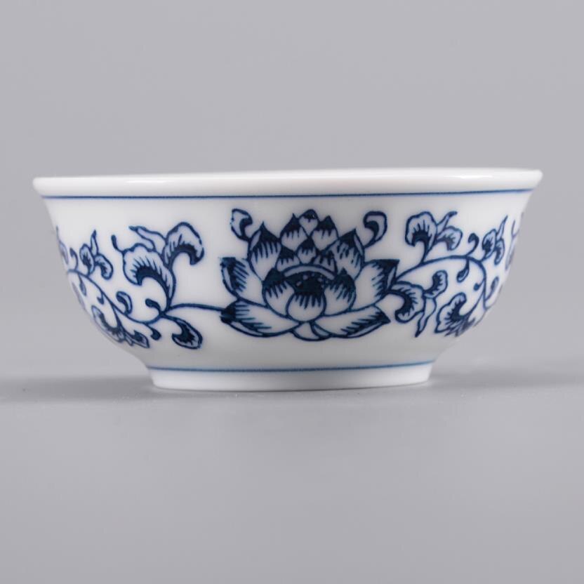 "kingteamall" porselens tekopp qinghua blå og hvit kina teawares teasets teatools