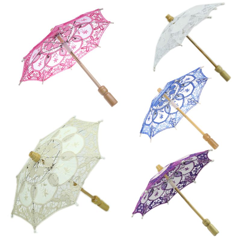 Chinese Traditionele Stijl Hotsale Parasol Papier Paraplu Geborduurde Kant Voor Bruiloft Tonen Decor