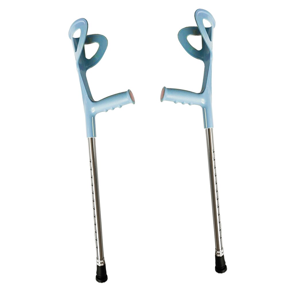 2x Adjustable Forearm Arm Cuff Support Crutch Lightweight Aid Walking Stick