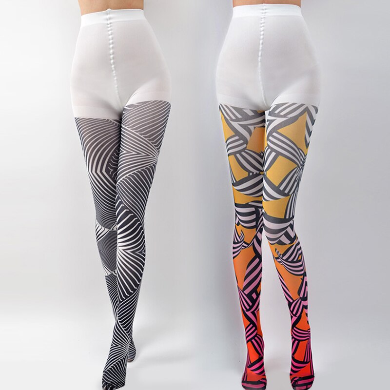 Vrouwen Panty Harajuku Lolita Tattoo Panty Kawaii Leuke Karper Gradiënt Patroon Kousen Vrouwen Preppy Stijl Panty