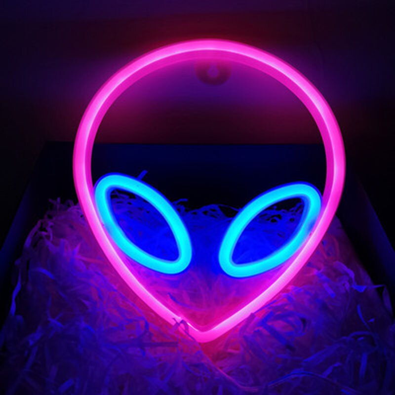 Led neon skylt ljus universum panel vägglampa hängande led neon ljus vägglampa för hem fest rum dekor bar dekoration