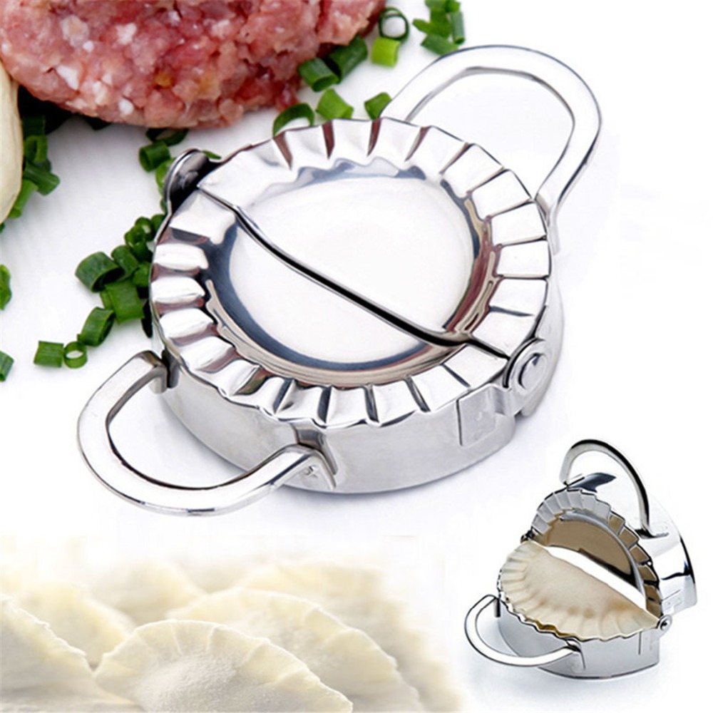 stainless steel manual hand dumpling mold pierogi dumplings maker machine jiaozi making diy device kitchen tools