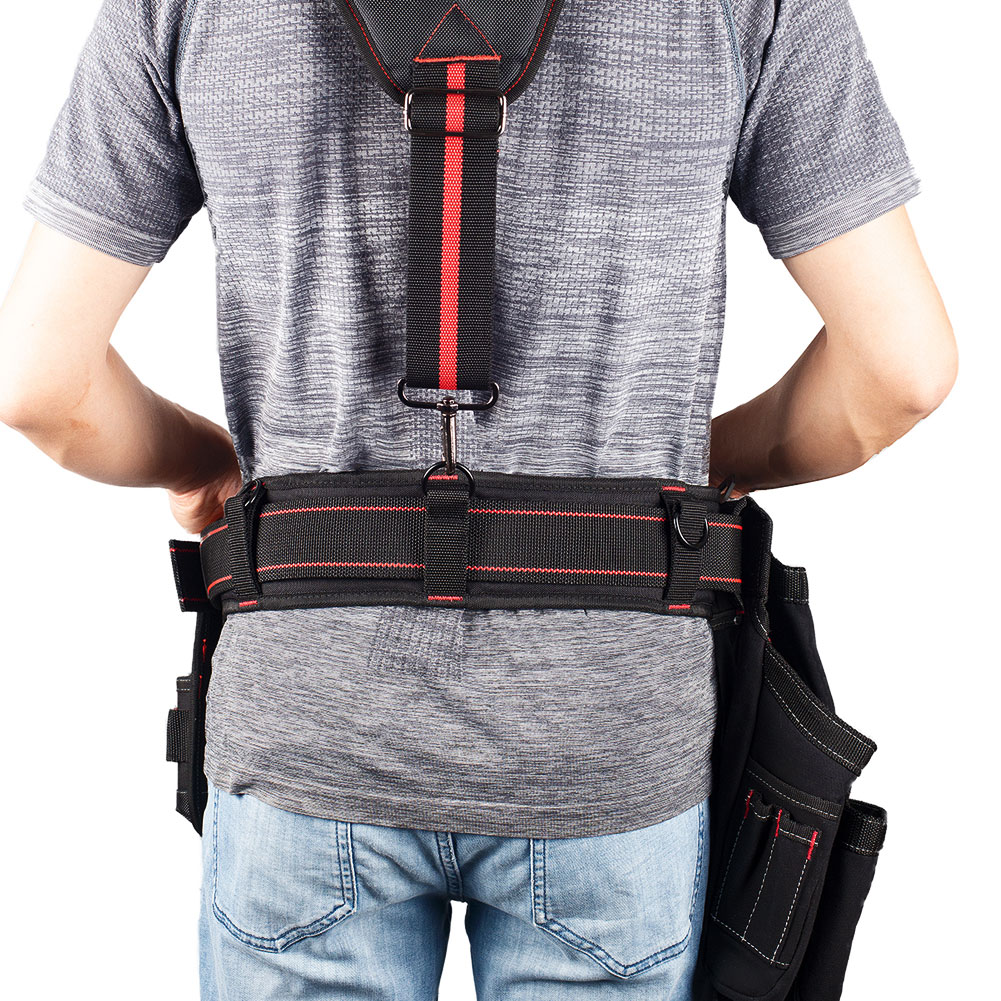 3 Inch Padded Tool Belt Work Tool Belt with Quick Release Buckle Back Support Adjustable Waist for Technician Heavy Duty Work