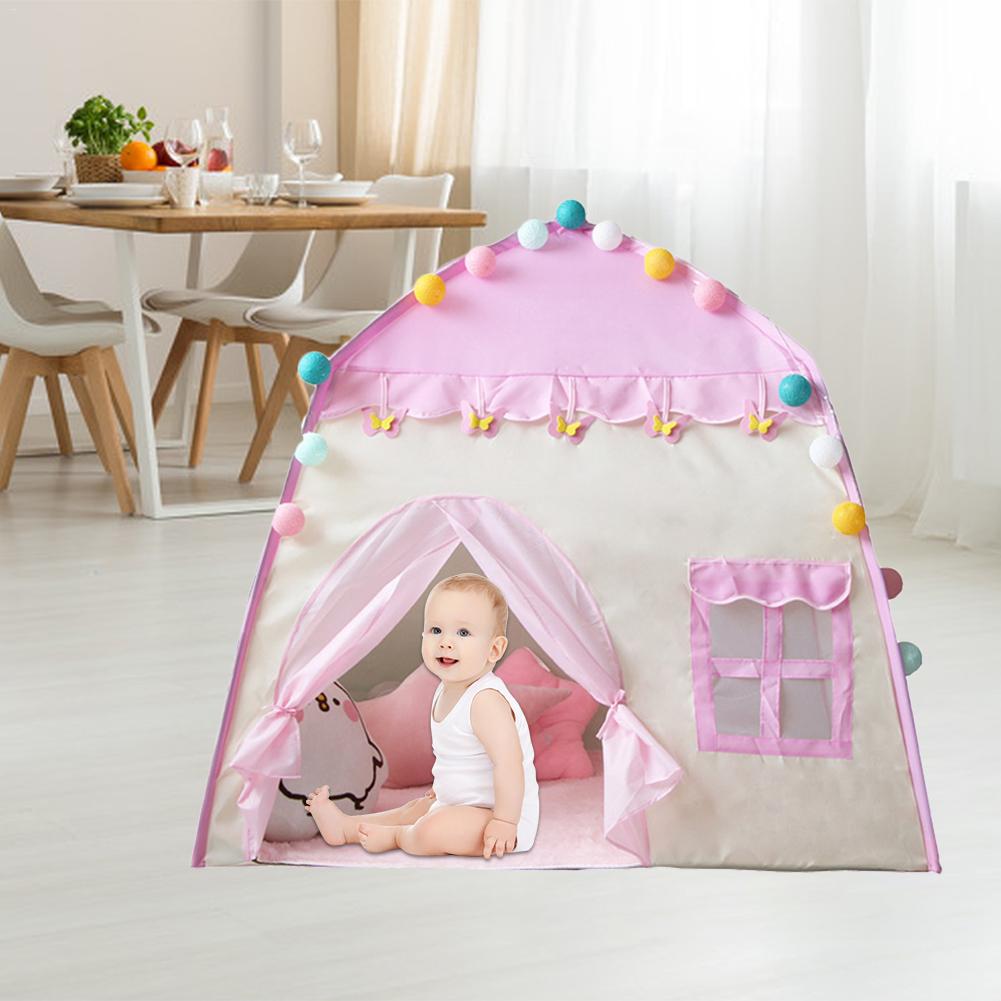 Tent Speelhuis 3-4 Kinderen Indoor Speelgoed Kinderen Kasteel Speelhuis Voor Meisjes Strand Rits Tent meisjes