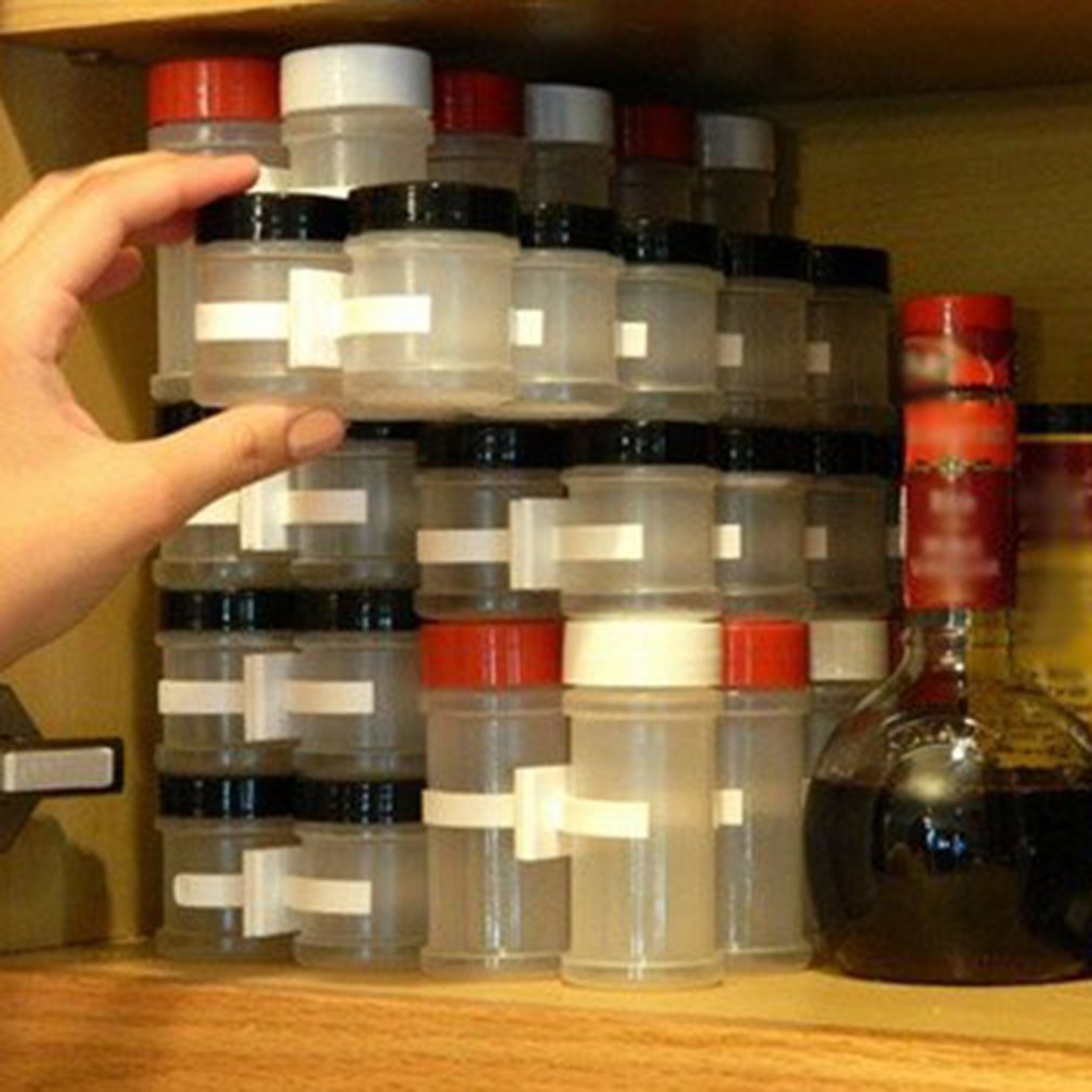 4 unids/set portador de condimentos soporte de almacenamiento de botellas estante de especias montaje en pared gabinete Clip estante estantes tienda hogar organizador