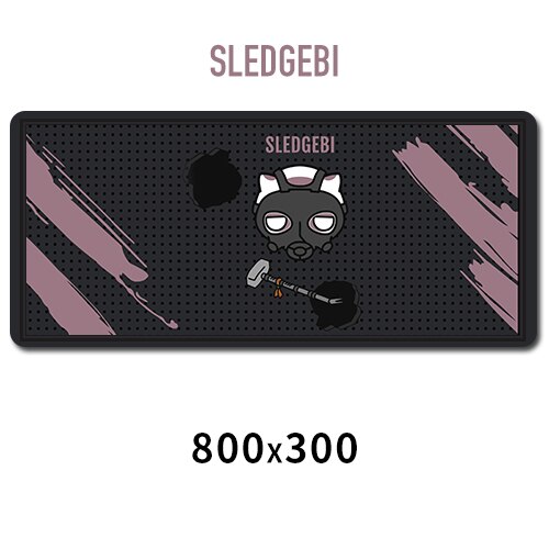 Almohadilla de goma para ratón Sovawin Rainbow Six Siege de 800x300mm, almohadillas para ratón de ordenador supergrandes, alfombrilla para teclado para juegos, alfombrilla XL para ordenador portátil de escritorio: SLEDGEBI