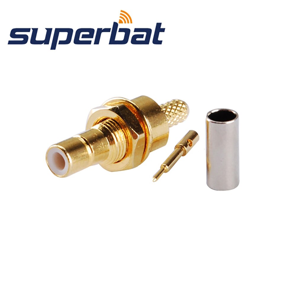 Superbat 10 stücke SMB Crimp Weibliche Schutzwand für Koaxialkabel RG174,RG188A,RG316,LMR100 RF Stecker