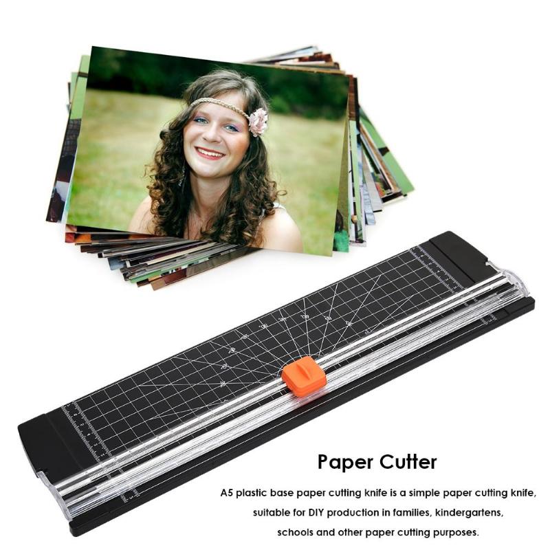Massicot portable avec base en plastique et  a4/a5 lames de précision pour papier photo et artisanat d'art, idéal pour le scrapbooking
