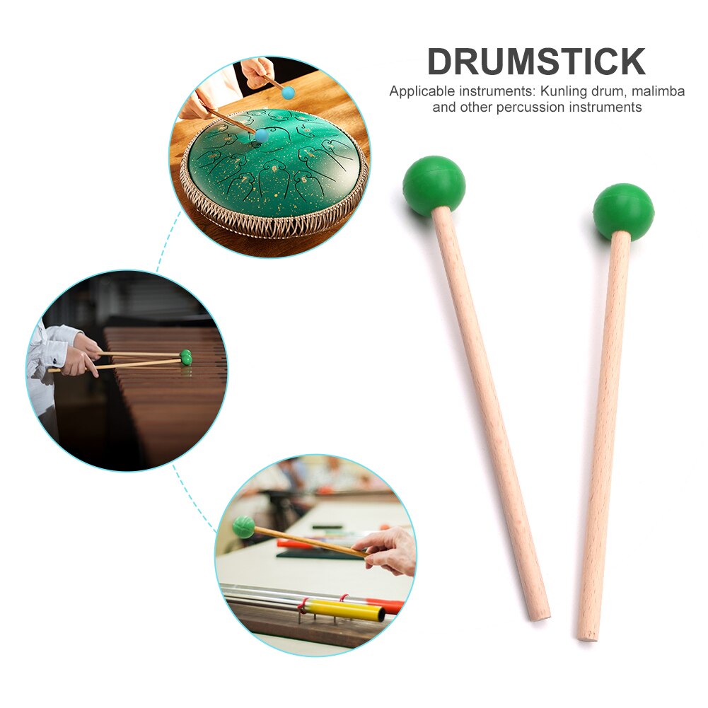 1 Paar Tong Drum Mallet Drumsticks Drumstokken Xylofoon Marimba Drumstick Musical Slaginstrument Voor Kinderen Volwassenen