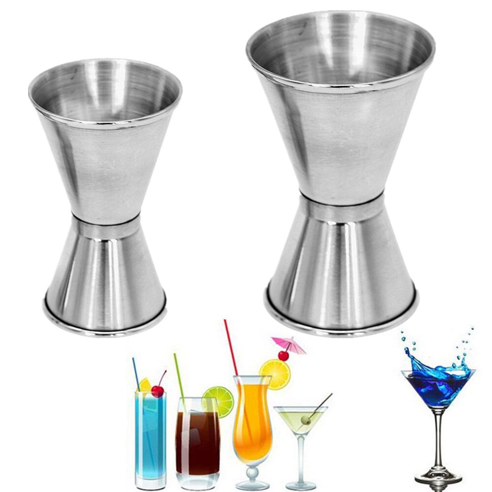 Bartender Bar Measure Cup Stainless Steel Spirit Cocktails Measure Cup Jigger Alcohol Bartending tools Bar Party Supply L*5