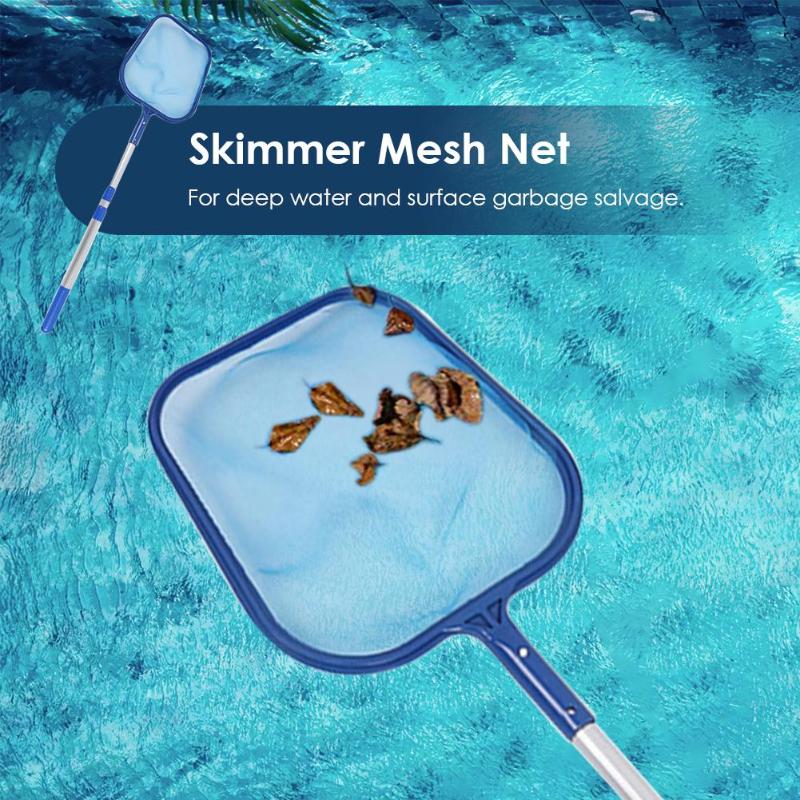 Blade skimmer mesh netrenser med teleskopstang til svømmebassinbad til rengøringsværktøj