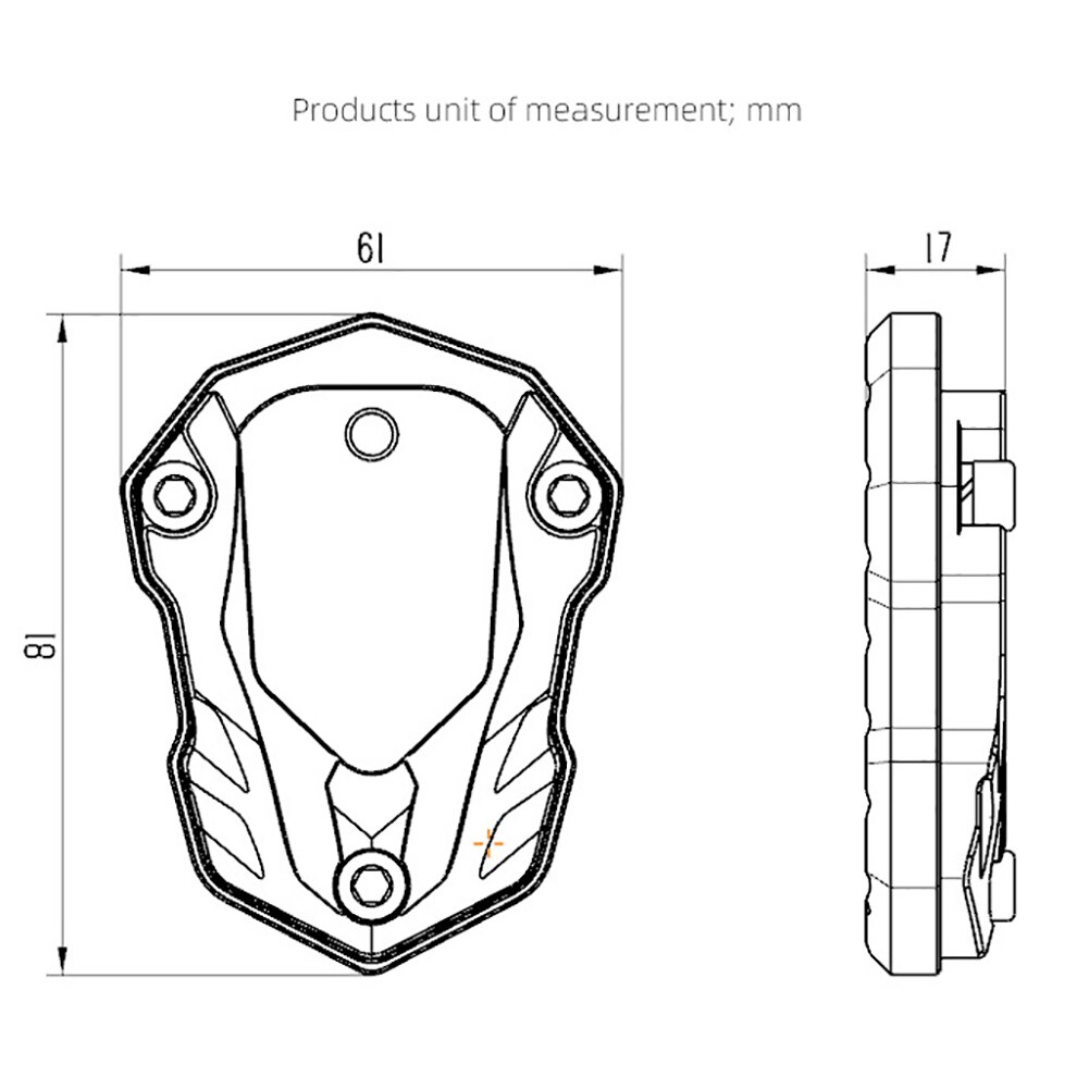 Motorcykel sidofäste säte modifierad sidostödsplatta liten stativ halkskydd för voge 500r/500ds/650ds