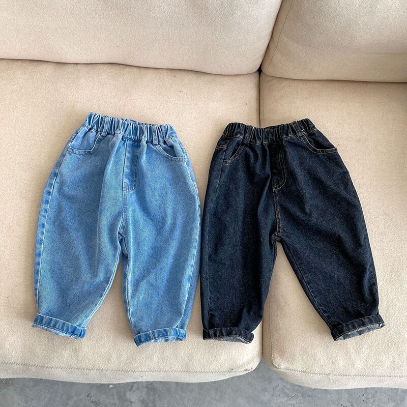 MILANCEL – pantalon en Denim pour enfants, vêtement décontracté en coton, carotte, printemps 2022