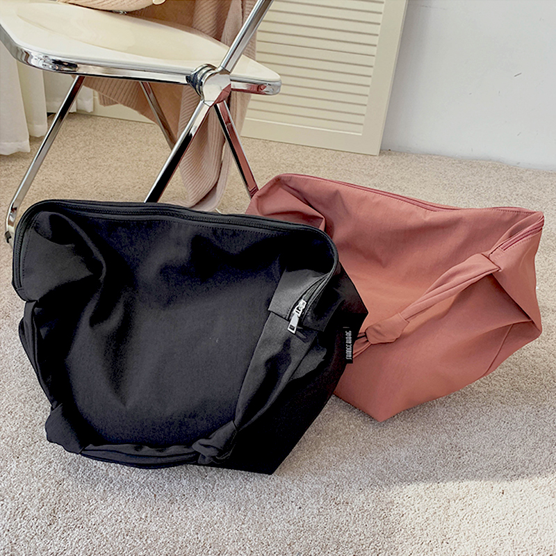 Frauen Schulter Tasche Nylon Handtasche Mädchen Käufer Umhängetasche Lässig Einfarbig Einfache Stil Große Kapazität Landstreicher Tasche