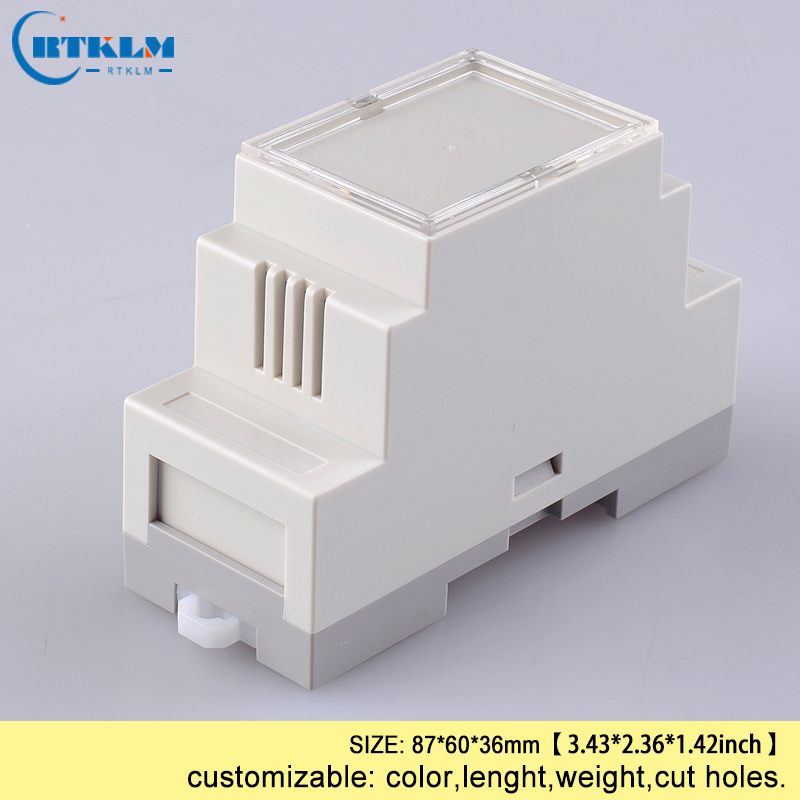Din rail control box PLC industrial box din rail plastic box diy junction box electronics CASE 87*60*36mm