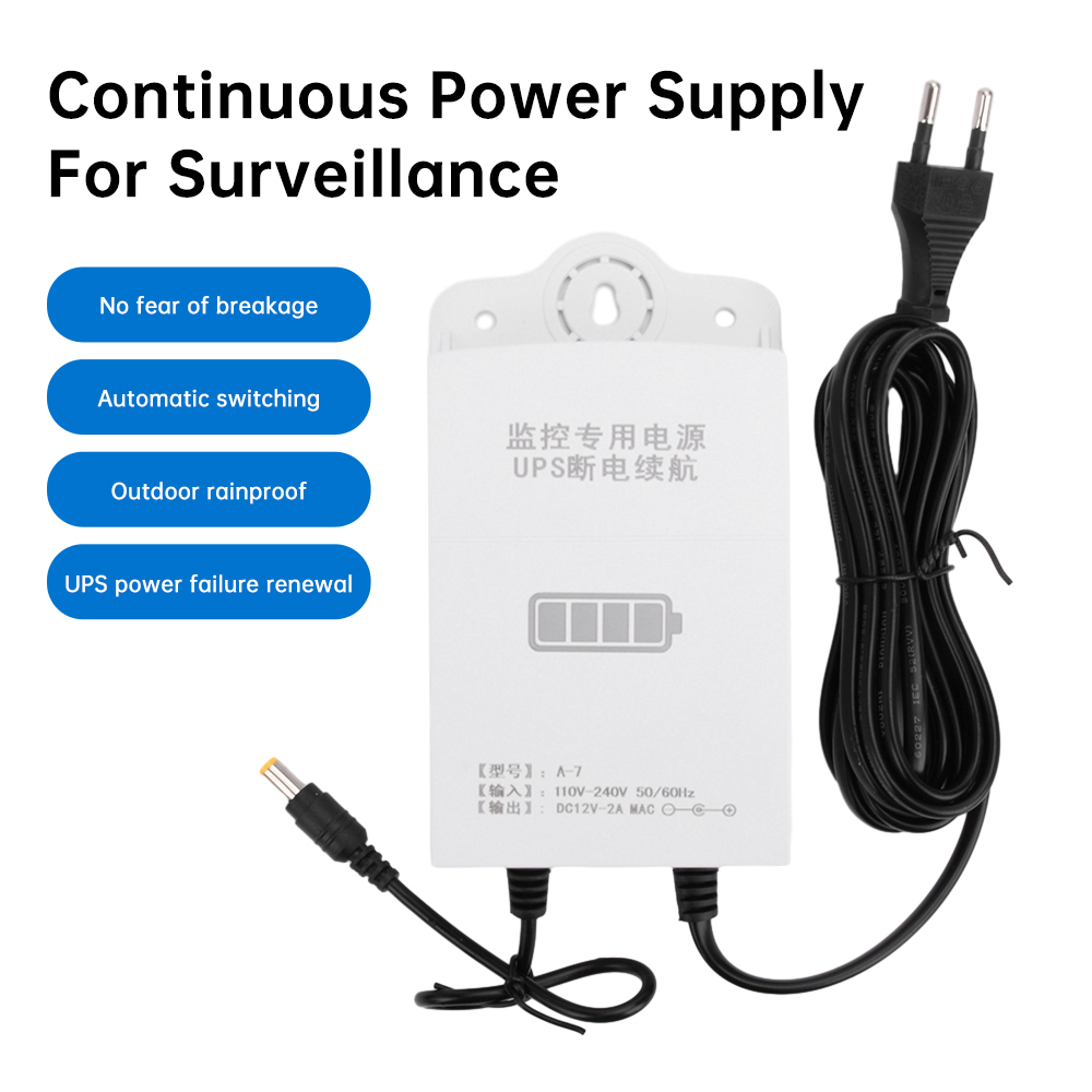 AC110V 220V Uninterruptible Power Supply 1800mAh DC 12V Output Emergency Power Supply for Router Surveillance Equipment