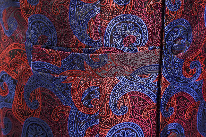 Mærke slim fit dobbeltradet jakkesæt vest mænd gilet paisley vest vest mænd business bryllup banket kjole veste