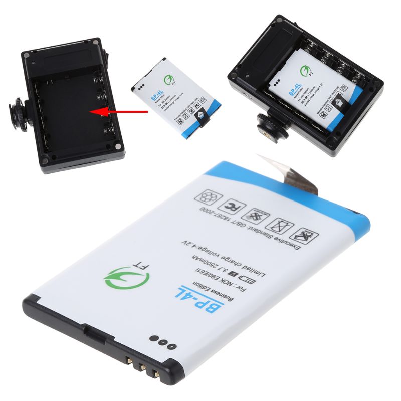 2500 mah bp -4l ersatz-li-ionen-akku für 96/112 led-kamera-videoleuchten 203b