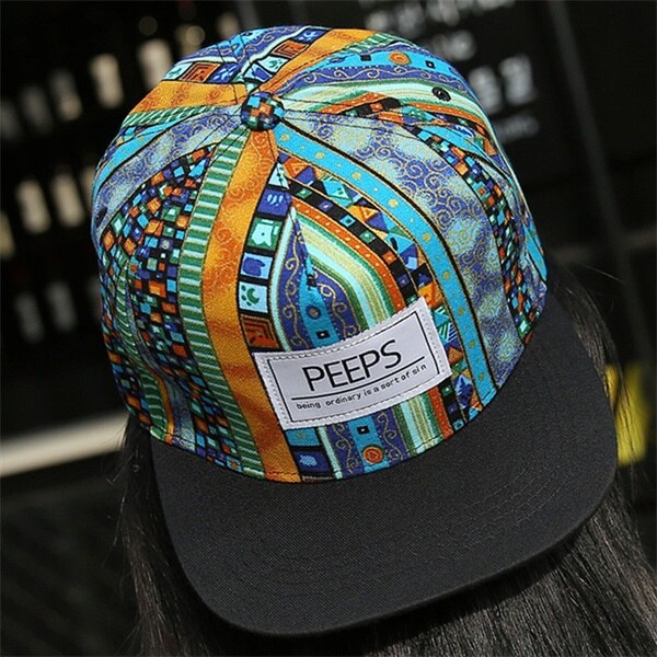 Minhui nueva PEEPS gorras de béisbol Snapback sombrero plano baile callejero gorros de hip hop para hombres y mujeres: Blue 3