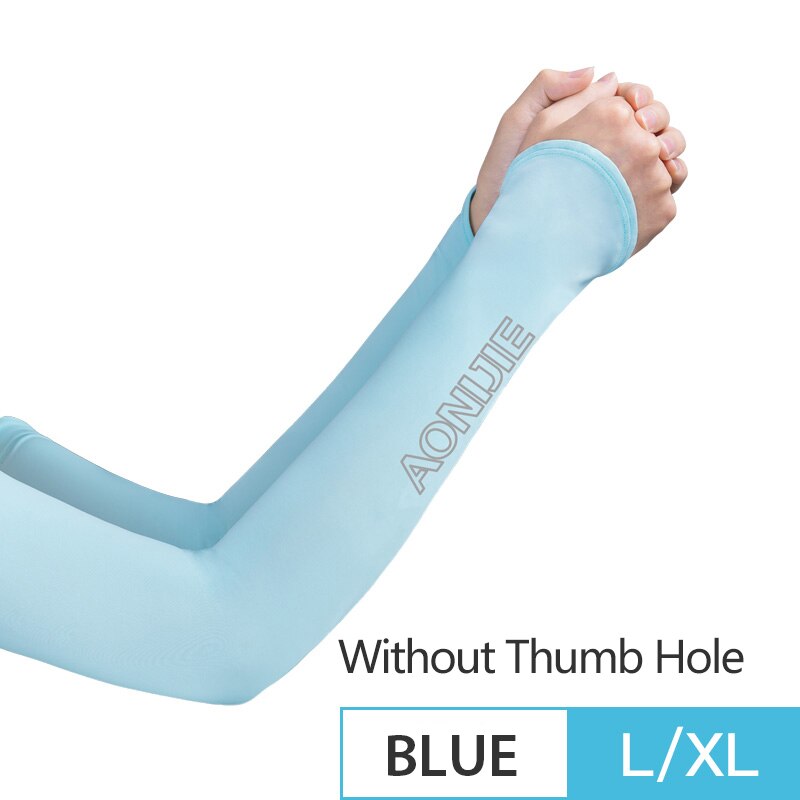 AONIJIE E4117 One Pair UV Sun Protection Cooling Arm Sleeve Cover Arm Cooler Warmer Trail Marathon Running Golf Cycling Driving: E4118 LXL Blue