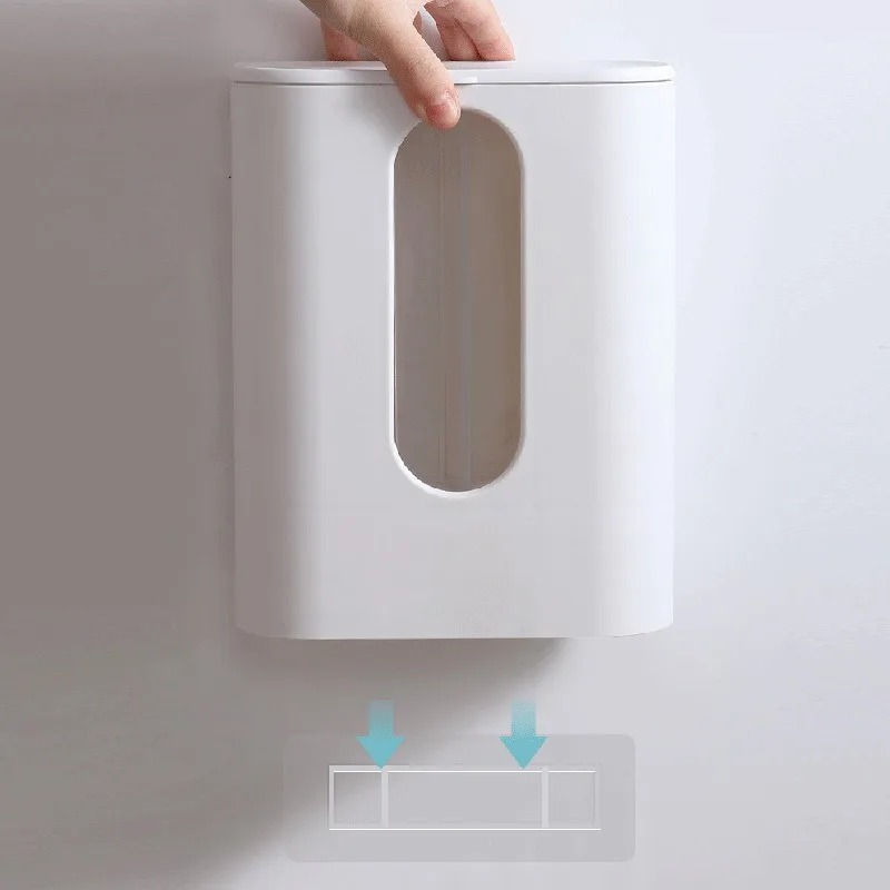 Portavasos desechable, dispensador de vasos para el hogar, dispensador de agua, portavasos a prueba de polvo, tubo montado en la pared, estante de almacenamiento de vasos de papel