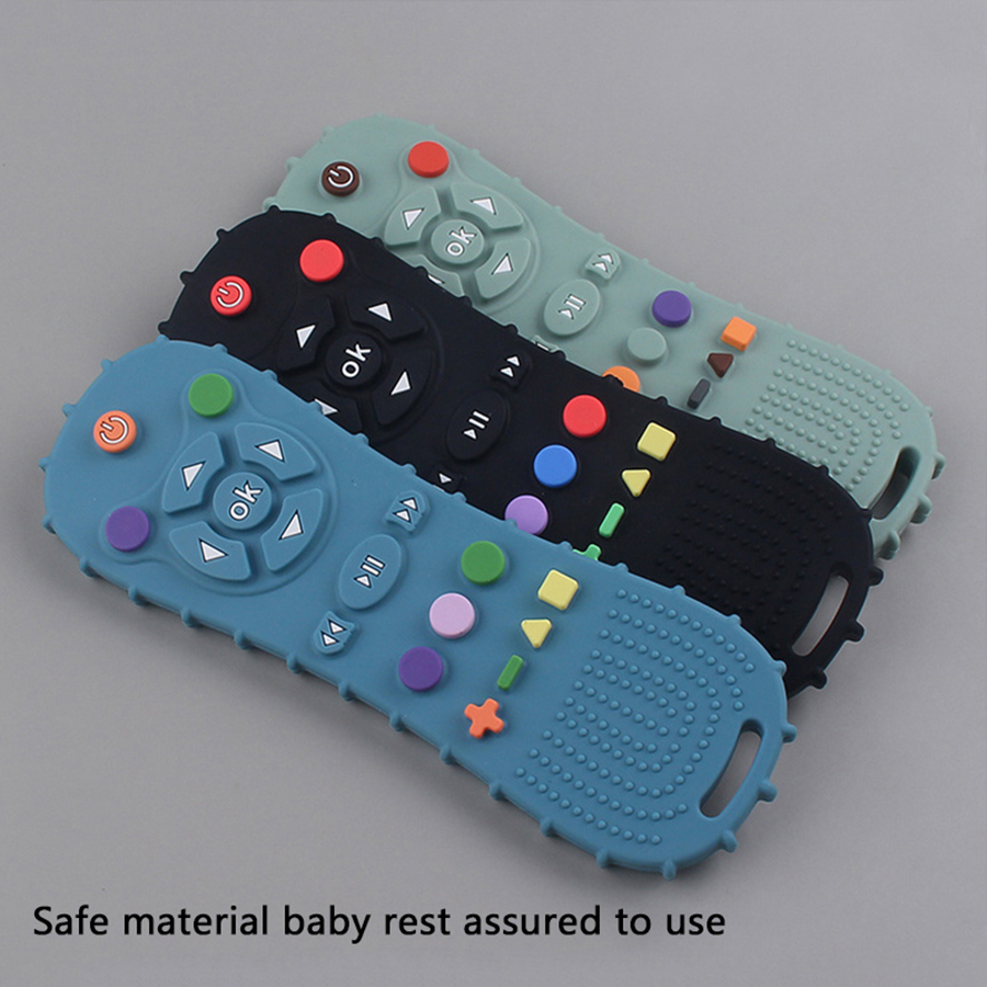 Anneau de dentition en Silicone avec télécommande pour bébé, 1 pièce, gants Anti-alimentation, sucette, Bracelet, bâton de dentition, jouets à mordre