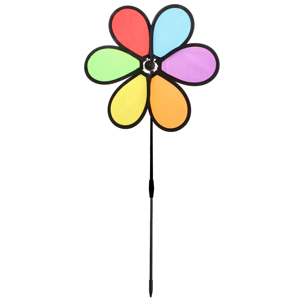 Kleurrijke Regenboog Dazy Bloem Spinner Wind Windmolen Tuin Yard Outdoor Decor