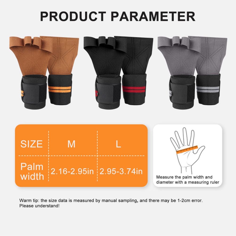 Gants d'entraînement d'haltérophilie pour hommes et femmes, 1 paire, pour le Fitness, le sport, la musculation, la protection de la paume des mains