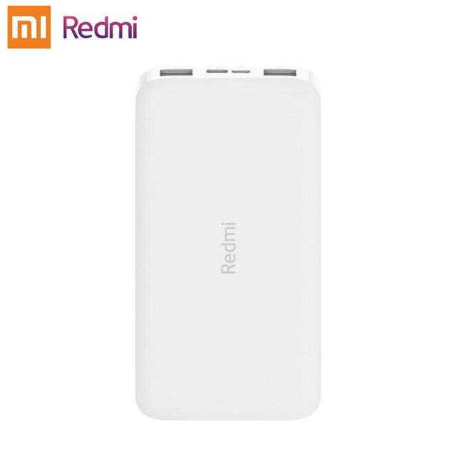 Xiaomi-Banco de energía Redmi, batería externa de 10000mAh, USB tipo C, Cargador rápido Qi 20000, portátil