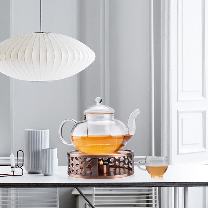 Candle TeaPot Warmer Stainless Steel Household Tea Stand Candle Base Hollow Out Heater Stand For Teapot Cups Milk Warmer 1 PC