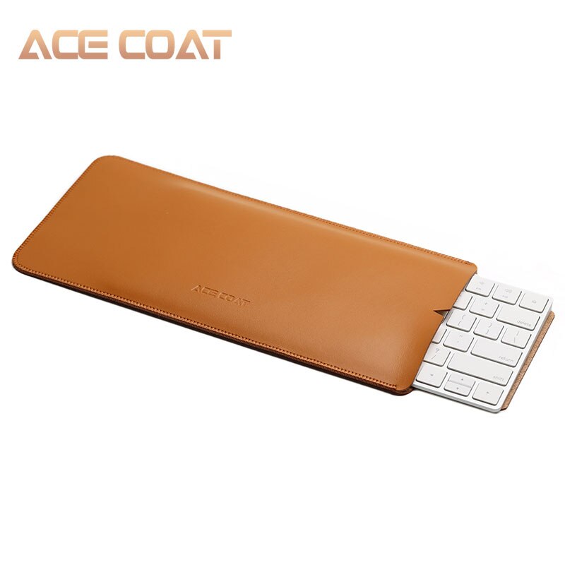 Acecoat sleeve cover , mikrofiber læder taske til bærbar computer sleeve ultratynd super slim pu kun til apple magic keyboard 2