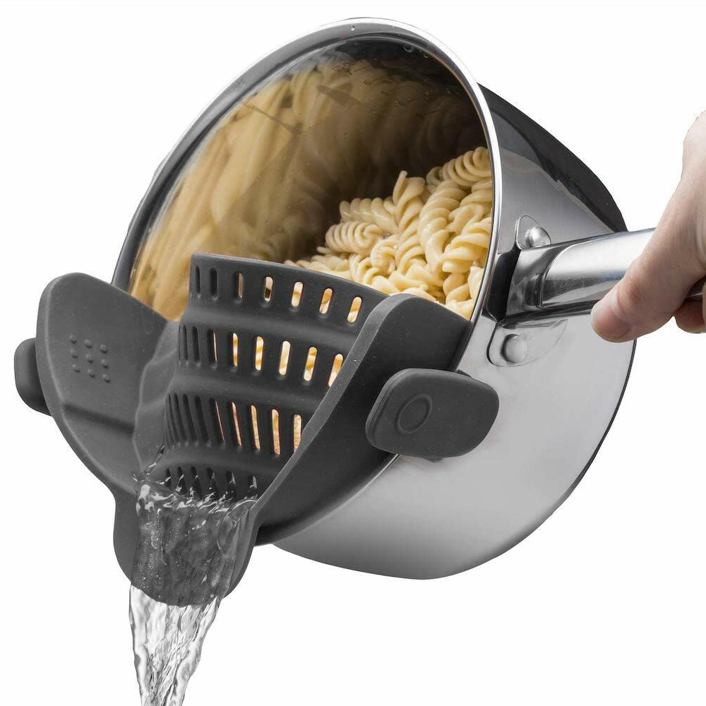 Silikon Sieb Clip Pfanne Abfluss Gestell Schüssel Trichter Reis Pasta Gemüse Waschen Küche Zubehör für Thermomix Tm5 Tm6 Tm31