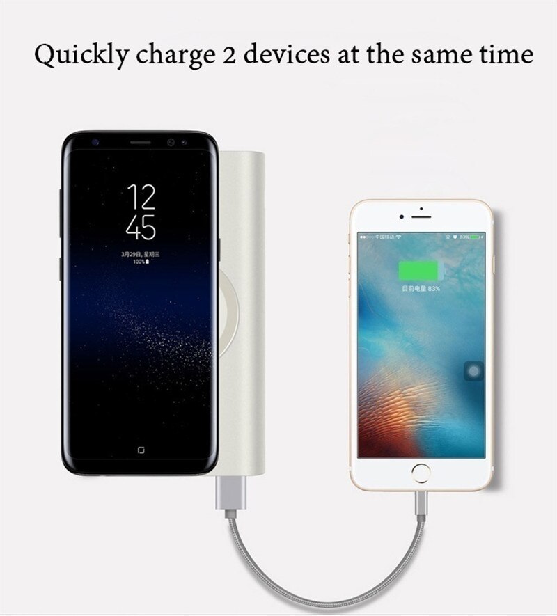 80000mAh Qi Wireless Power Bank Portable Large Capacity External Battery Fast Charging Phone Charger For Xiaomi Samsung Iphone