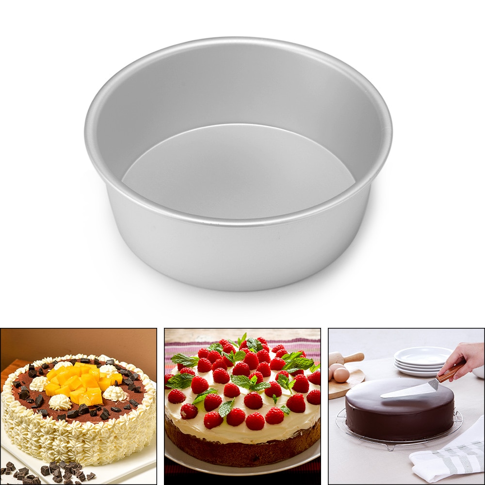 4/6/8 inch Aluminium Ronde Cakevorm Chiffon Cake Bakken Pan Pudding Cheesecake Mal Set