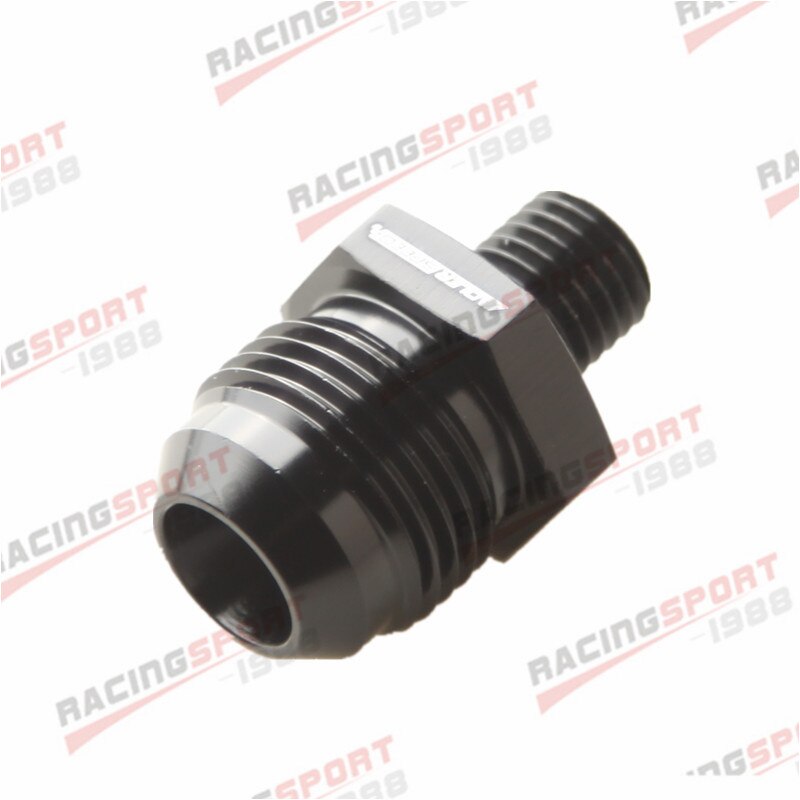 AN-10 To M12x1.5 Adapter – Black JIC Flare To Metric Straight Male Hose Fitting 5 thumbnail image
