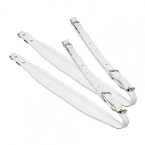 Smooth Adjustable Faux Leather Dust-proof Accordion Straps Accordion Arm Straps Accordion Shoulder Straps:  White