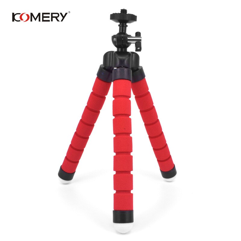 Mini Flexibele Spons Octopus Statief 360 ° Verstelbare Reizen Draagbare Camera Stand-Compatibel Met Mobiele Telefoons, Sport Camera: Red-Standard