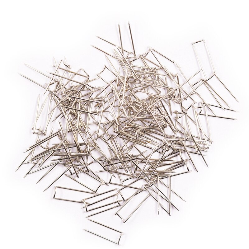 100/20 piezas alfileres de acero inoxidable, alfiler en U plateado para exhibición de joyería, apliques de colcha, alfileres de costura, aguja de coser, accesorios de costura