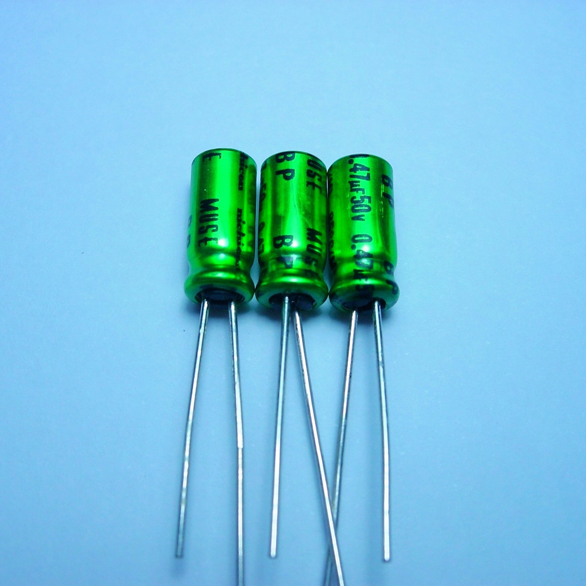 20PCS Nichicon MUSE BP Capacitor - 0.47uF 50V - Non-Polarized Audio Electrolytic