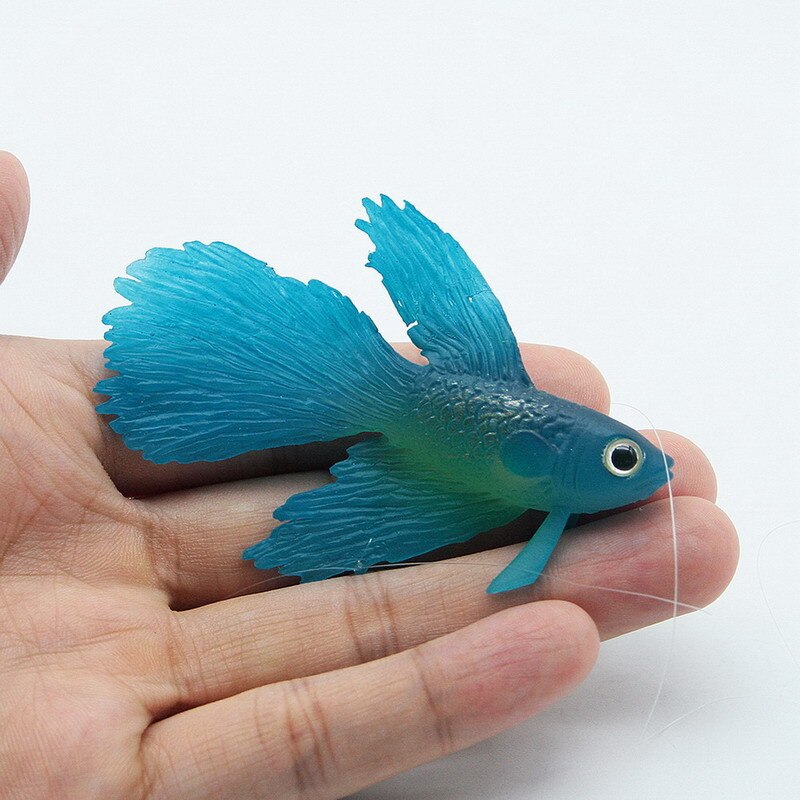 Aquarium Decoration Silicone Artificial Goldfish Floating Betta With Sucker Cup Fluorescent Fish Tank Ornament Landscaping