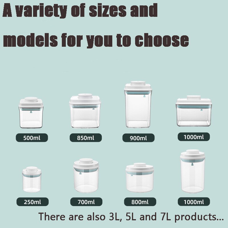 Airtight Food Storage Containers with One Key Press to Seal Lids Contains 3 Styles and 14 Sizes for Kitchen Pantry Organization