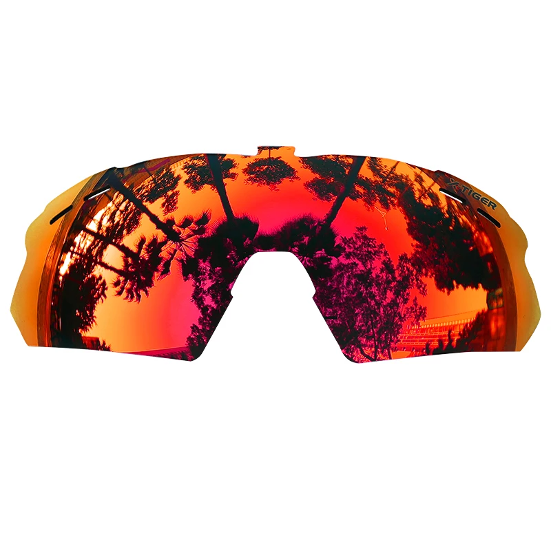 X-TIGER EXS Fietsbril Gepolariseerde lensaccessoires Vervangingslens Bijziendheid Frame Meekleurende lens Fietszonnebril Voeten: Rood