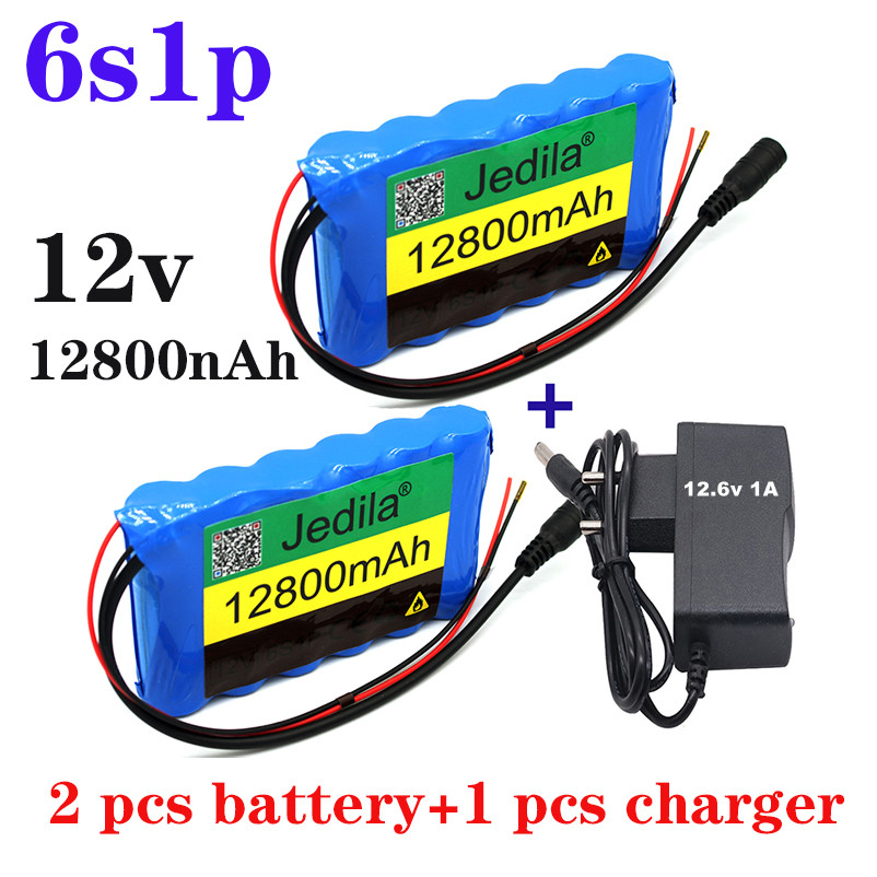 100% original 12V battery pack 12.8Ah 18650 Rechargeable Lithium Ion battery pack capacity DC 12.6V 12800mAh CCTV Cam Monitor