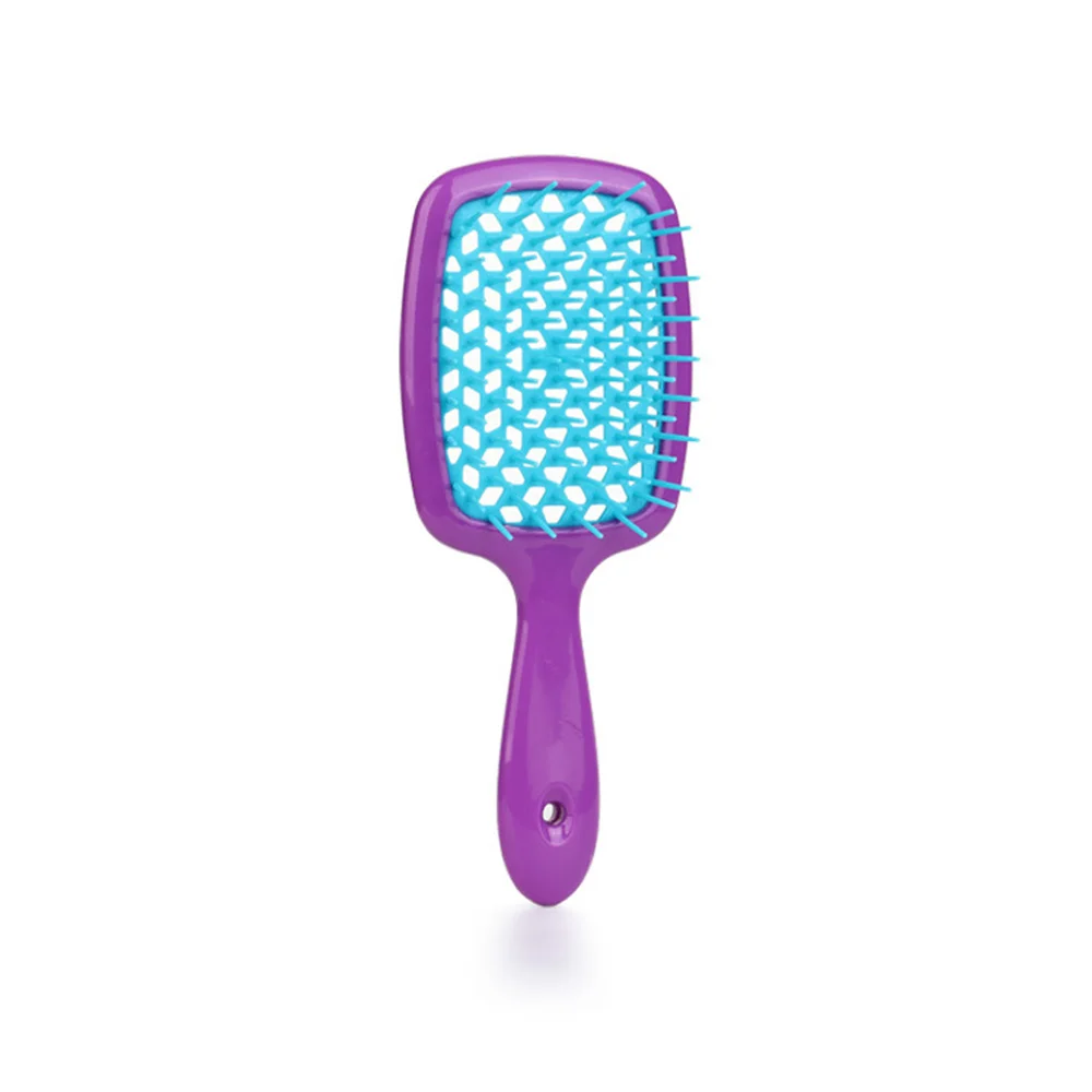 Air Cushion Comb Hair Massage Wet Dry Comb Anti-static Hollow Out Wet Curly Hair Brushes Barber Styling Tool: black