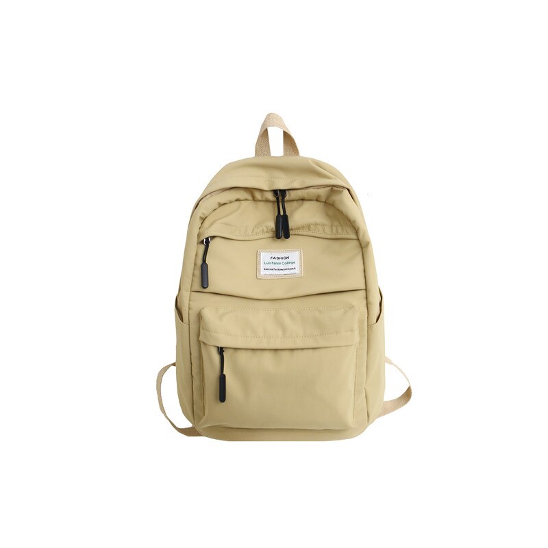 Dcimor Waterdichte Nylon Vrouwen Rugzak Vrouwelijke Grote Capaciteit Hoge Schooltas Koreaanse Vintage Meisje Schoudertassen Reistas Mochila: khaki