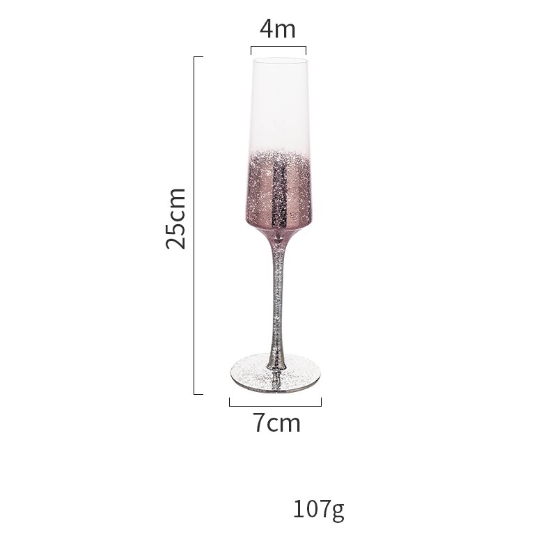 Personlighet stjernehimmel vin glass kopp beger champagne glass hjemme drikke krystall cocktail glass ware bar hotell drinkware: Rose gull 200ml