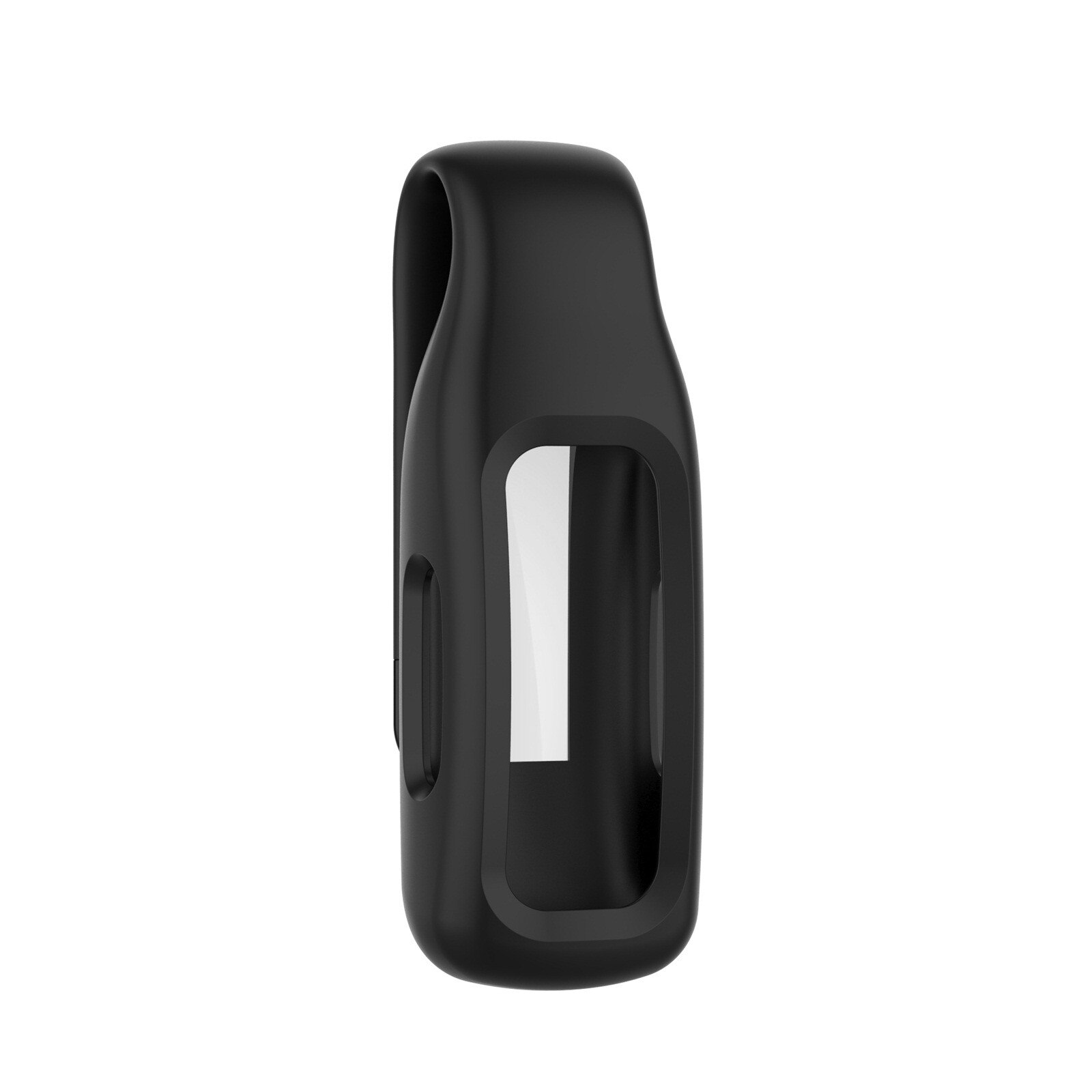 Silicone Case Cover Clasp Clip Holder Replacement Cover Protective Case Skin Clip For Fitbit Inspire-2 Smart Accessories: Black