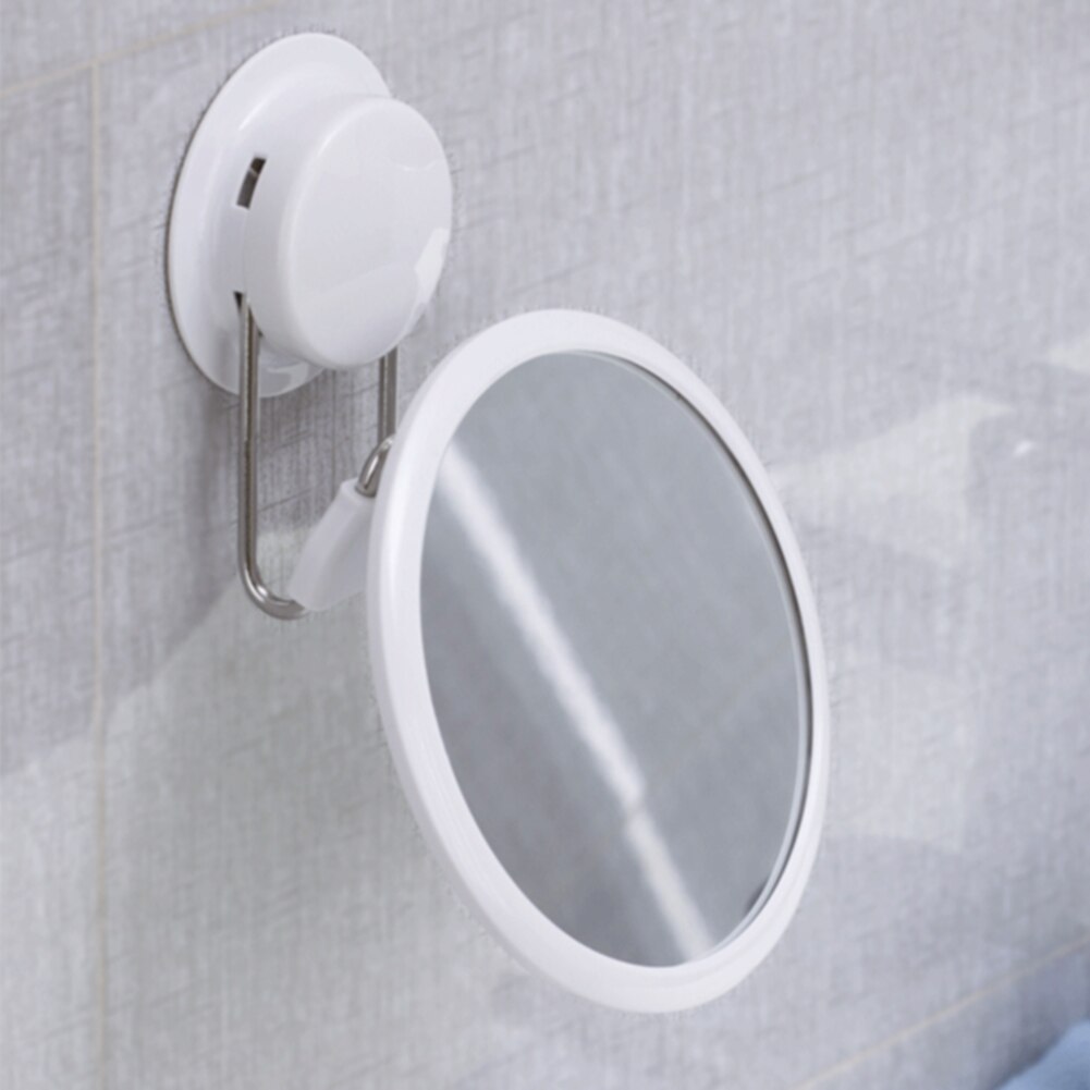 Modern 360 Rotation Detachable Powerful Free Punch Suction Cup Stainless Steel Easy Install White Practical Bath Mirror Make Up