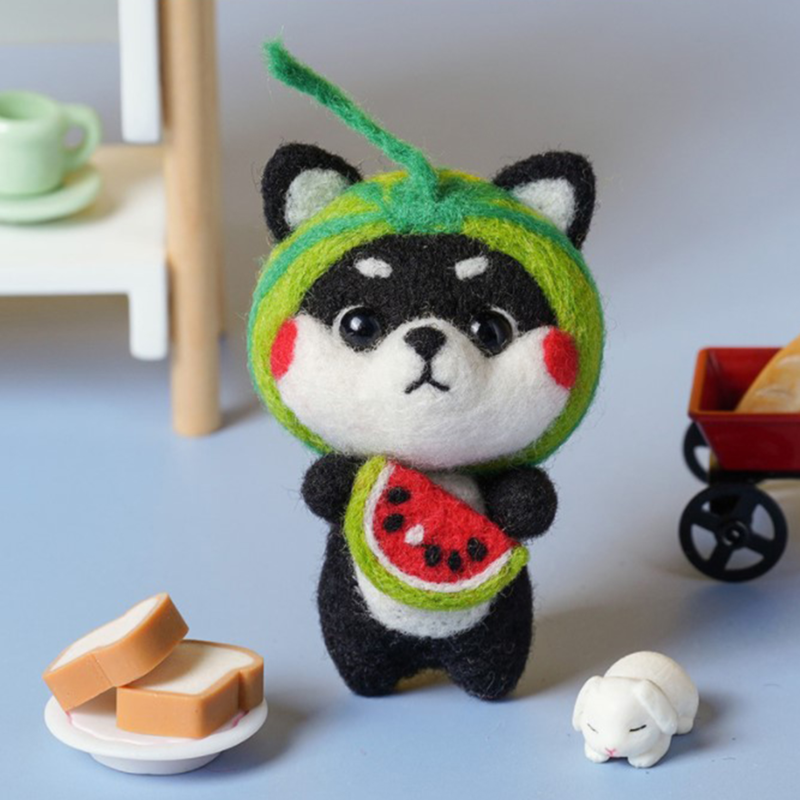 Needle Felting Kit Beginner Wool Felting Kit Wool Needle Felting DIY Beginners Kit DIY Dog Wool Felting Cute Animal As